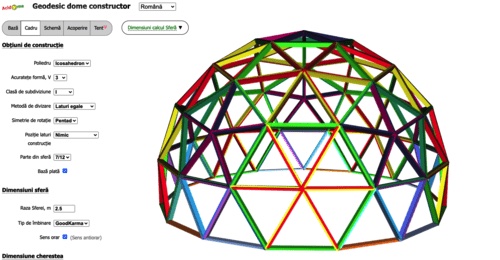 Acidome geodesic dome constructor - schita ajutatoare dom geodeyic